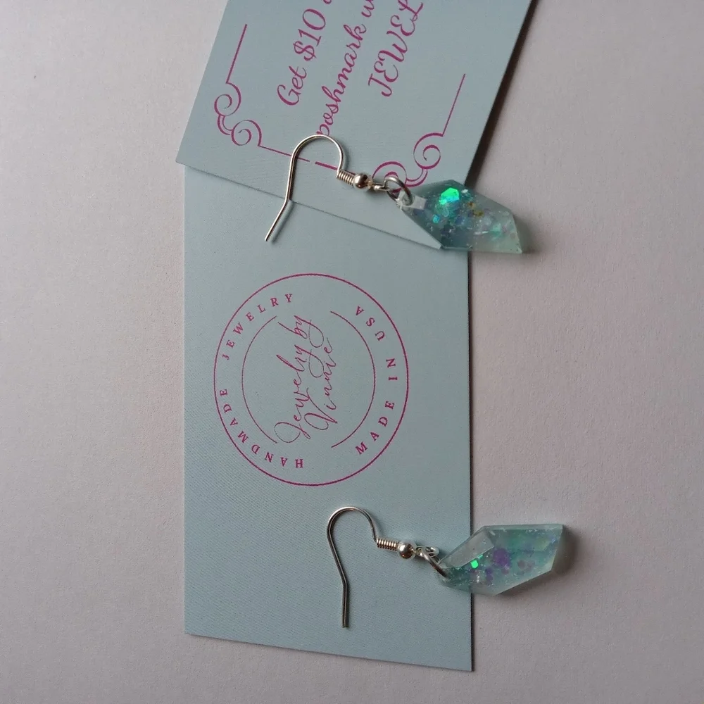 Hand Crafted Iridescent Earrings